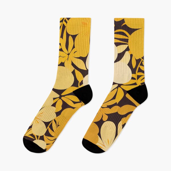 Item preview, Retro Yellow Floral Pattern designed and sold by MTJ-Mushrooms.