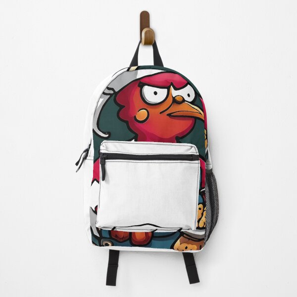 Item preview, Cartoon illustration of a rooster looking angry while repairing a laptop. designed and sold by LooperSDart.