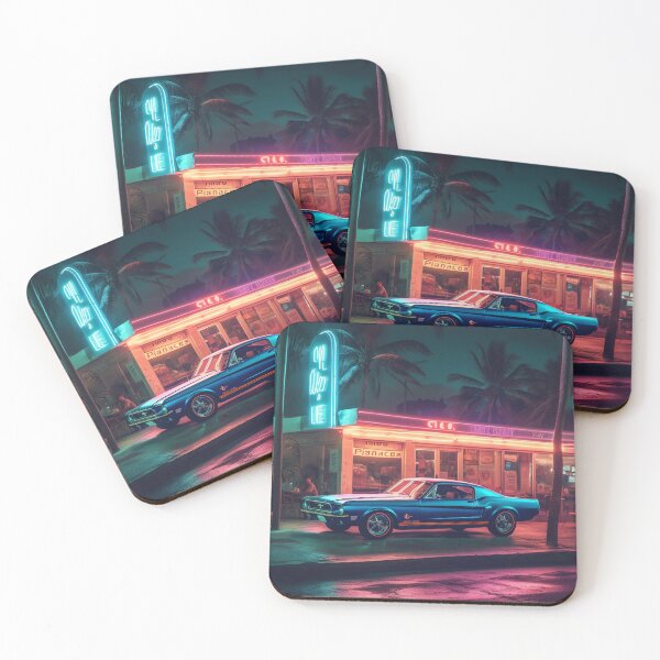 Item preview, Retro Miami Diner - 80s vintage designed Miami diner - Miami Vice inspired design designed and sold by SanchezMiami.