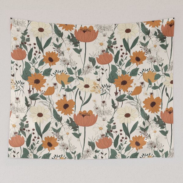 Item preview, Botanical pattern seamless flower vintage designed and sold by PolarInk.