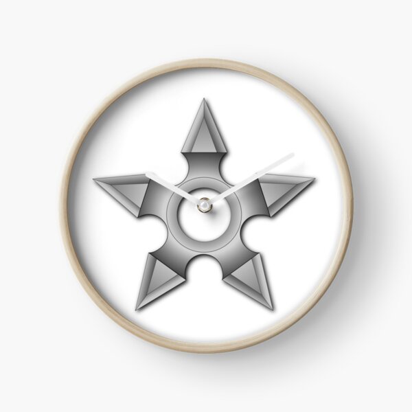 Throwing Star Clock