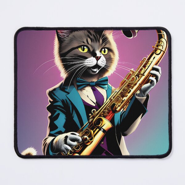 Item preview, Saxophone And Dance_Funny Cat designed and sold by AgataKaja.