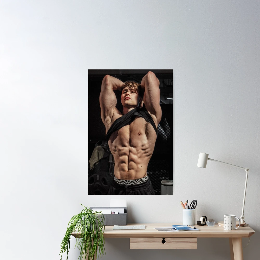 David Laid posing Poster for Sale by FitnessCanvas