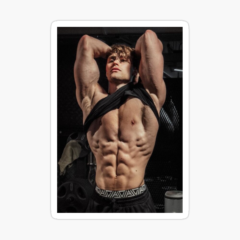 David Laid posing Poster for Sale by FitnessCanvas