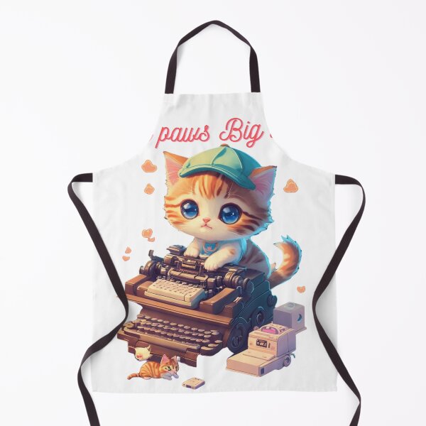 Item preview, Tiny Paws, Big Ideas - Kitten Typing on a Typewriter designed and sold by ARESUSTAR.