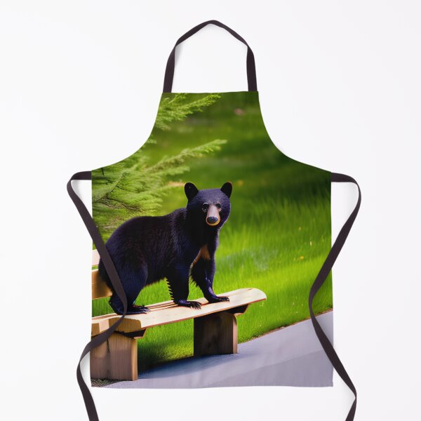 Item preview, Baby Black Bear Cub on Park Bench. designed and sold by TaraTs.