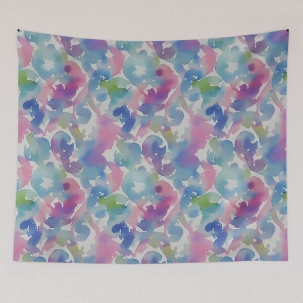 Item preview, Whimsical Geometric Watercolor Pattern with Muted Colors designed and sold by Girly-Universe.