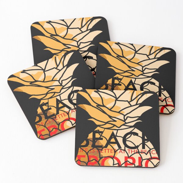 Item preview, Tropical beach Pineapple illustration designed and sold by srissdesigns.