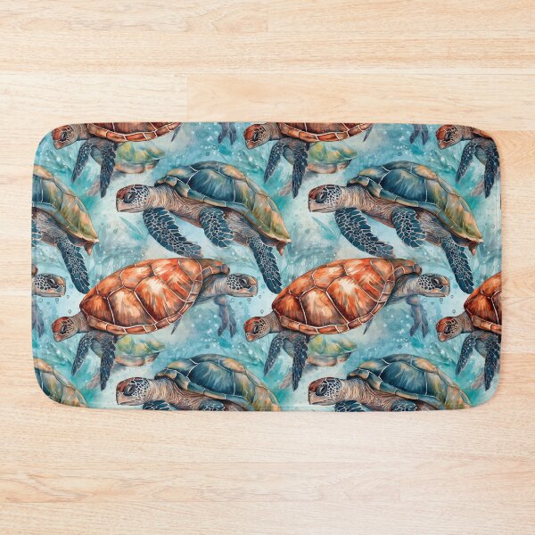 Item preview, Sea Turtles Fantastic Animals Watercolor Pattern designed and sold by SecretDicer.