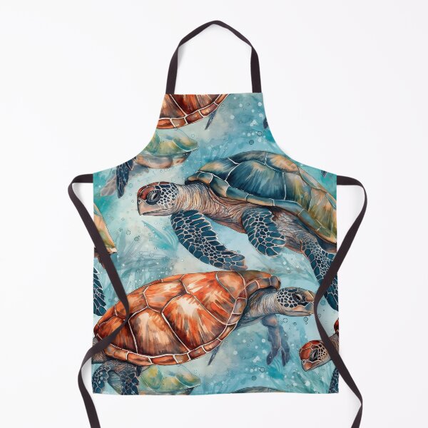 Item preview, Sea Turtles Fantastic Animals Watercolor Pattern designed and sold by SecretDicer.