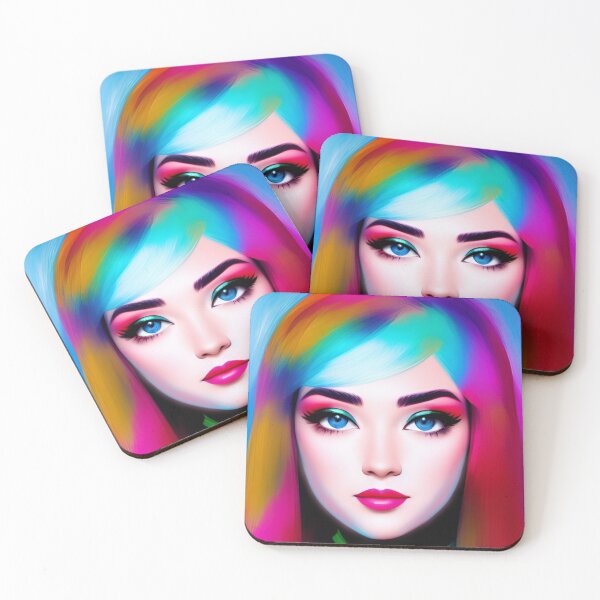 Item preview, Rainbow-haired Abstract Fairy designed and sold by masabo.