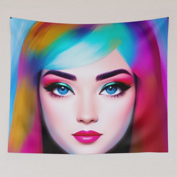 Item preview, Rainbow-haired Abstract Fairy designed and sold by masabo.
