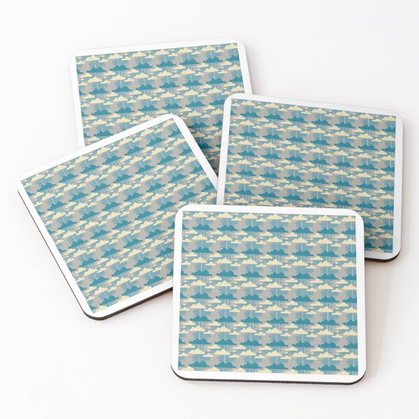 Item preview, Minimalist Vector Clouds on White and Blue Pattern Background designed and sold by Aaron2610.