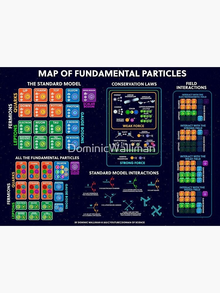 The Map of Fundamental Particles | Art Board Print