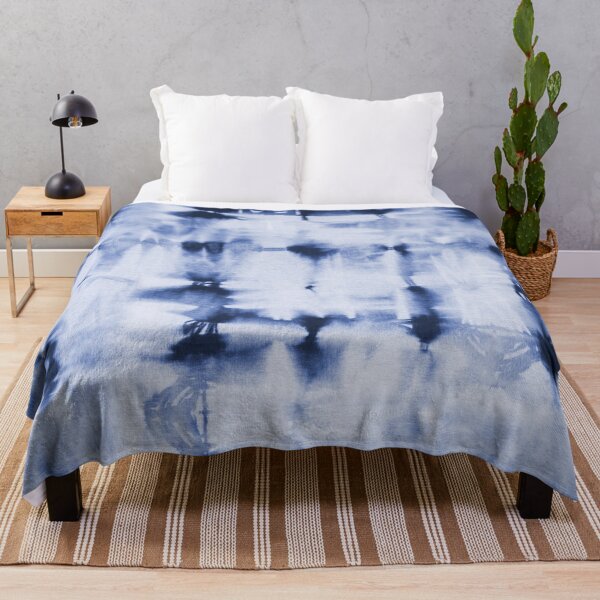 Item preview, Indigo blue shibori texture designed and sold by marufemia.