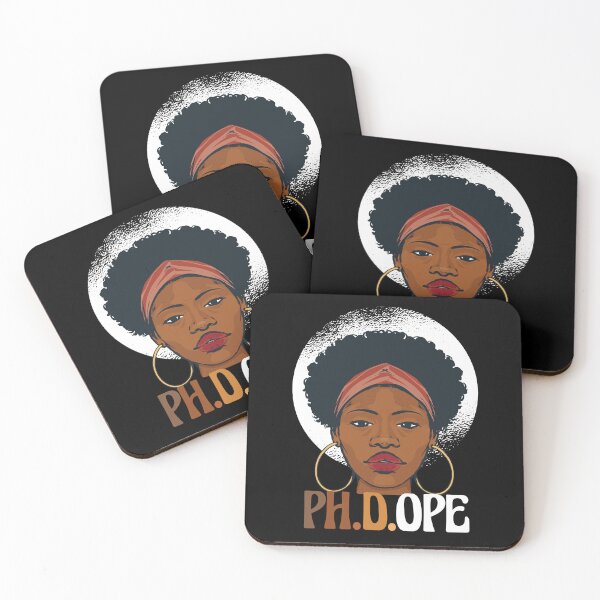 Item preview, PH.D.OPE Doctorate PhD Student Graduation Black Afro Girl designed and sold by MrEddie10.
