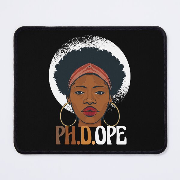 Item preview, PH.D.OPE Doctorate PhD Student Graduation Black Afro Girl designed and sold by MrEddie10.