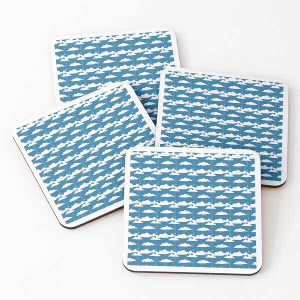 Item preview, Minimalist Vector Clouds on Blue Background Pattern designed and sold by Aaron2610.
