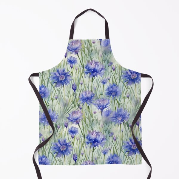 Item preview, Blue and Mauve Cornflowers Corn Flower Floral Watercolor Wildflower Pattern designed and sold by ClairesPatterns.