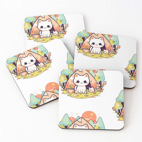 Item preview, Feline Explorer - Cute Cat Hiking Through Scenic Trails Sticker designed and sold by Cute Critters Stickers.