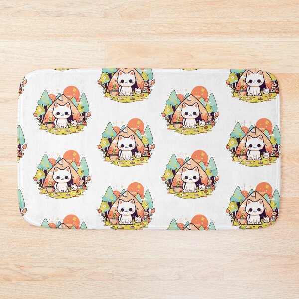 Item preview, Feline Explorer - Cute Cat Hiking Through Scenic Trails Sticker designed and sold by Cute Critters Stickers.