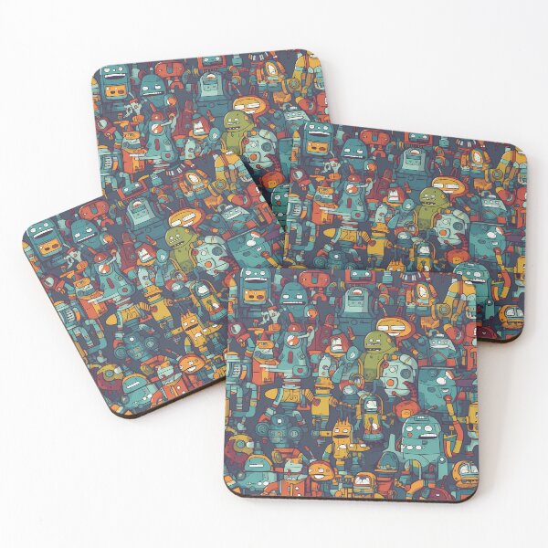 Item preview, Pattern, Cute Retro Robots designed and sold by MTJ-Mushrooms.