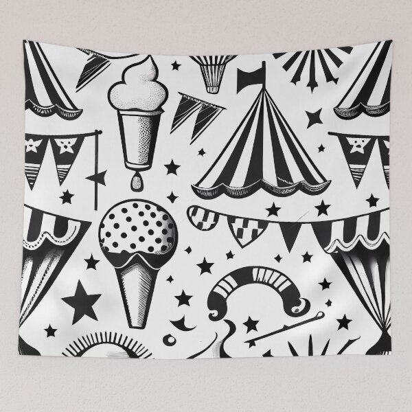 Item preview, Pattern, Circus Theme designed and sold by MTJ-Mushrooms.