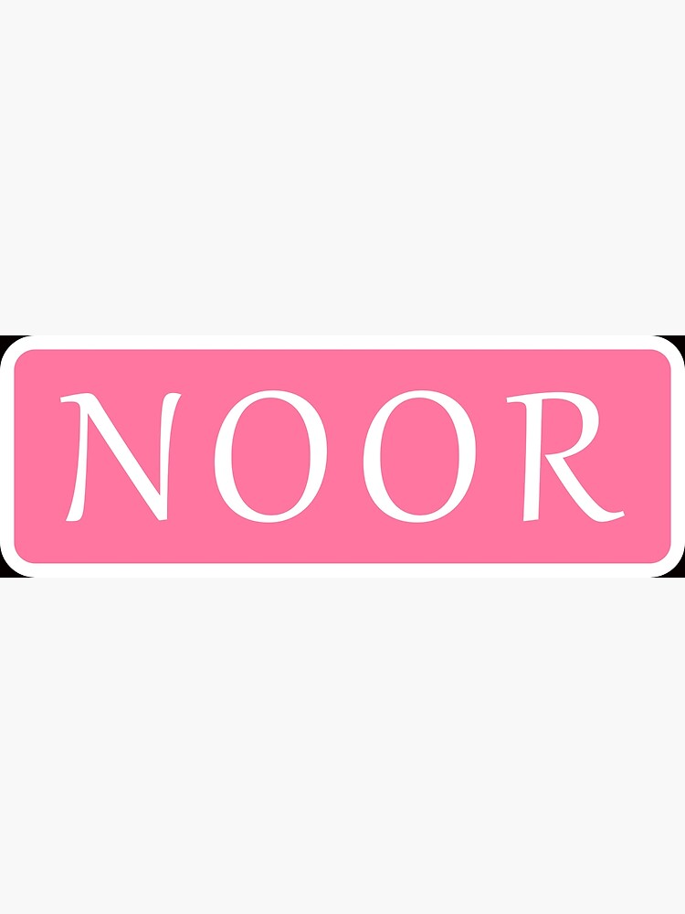 Noor Girls Name Poster