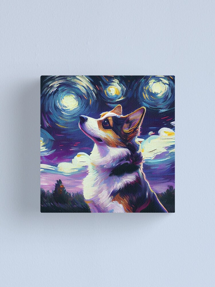 Van Gogh Starry Sky - Corgi Wooden Puzzle