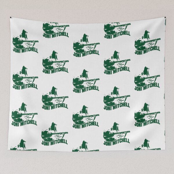 Item preview, Joni Mitchell Canadian-American singer green art designed and sold by VintageShopGa.