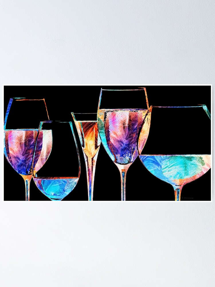 Colorful Martini Glass Art - Cheers - Sharon Cummings by Sharon Cummings