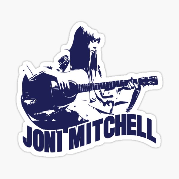 Item preview, Joni Mitchell Canadian-American singer-songwriter red art designed and sold by VintageShopGa.