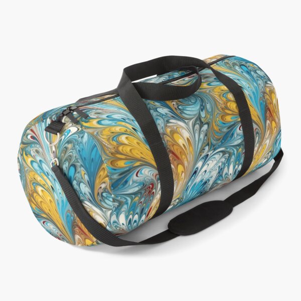 Item preview, Blue and Yellow Ebru Style designed and sold by pinkal.