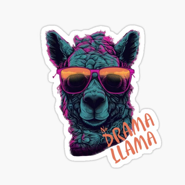 Sticker No Drama Llama! Car, Window, Bumper, Laptop Custom