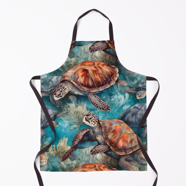 Item preview, Cute Sea Turtles Fantastic Animals Watercolor Pattern designed and sold by SecretDicer.