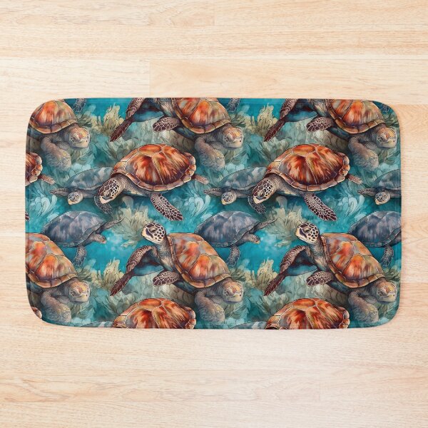 Item preview, Cute Sea Turtles Fantastic Animals Watercolor Pattern designed and sold by SecretDicer.