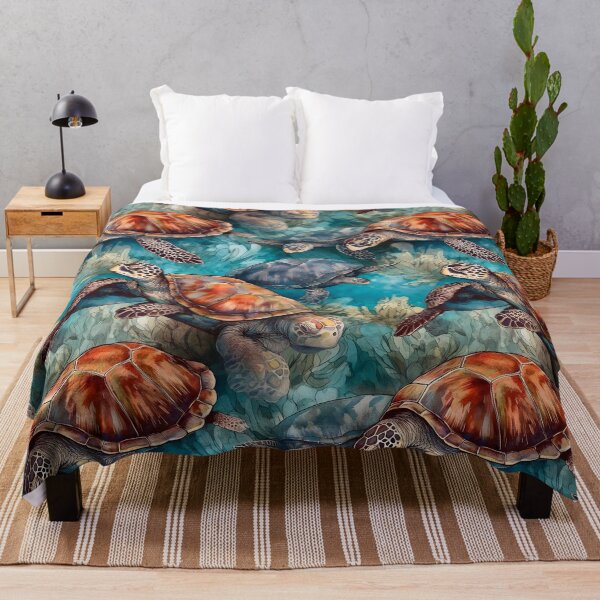 Item preview, Cute Sea Turtles Fantastic Animals Watercolor Pattern designed and sold by SecretDicer.