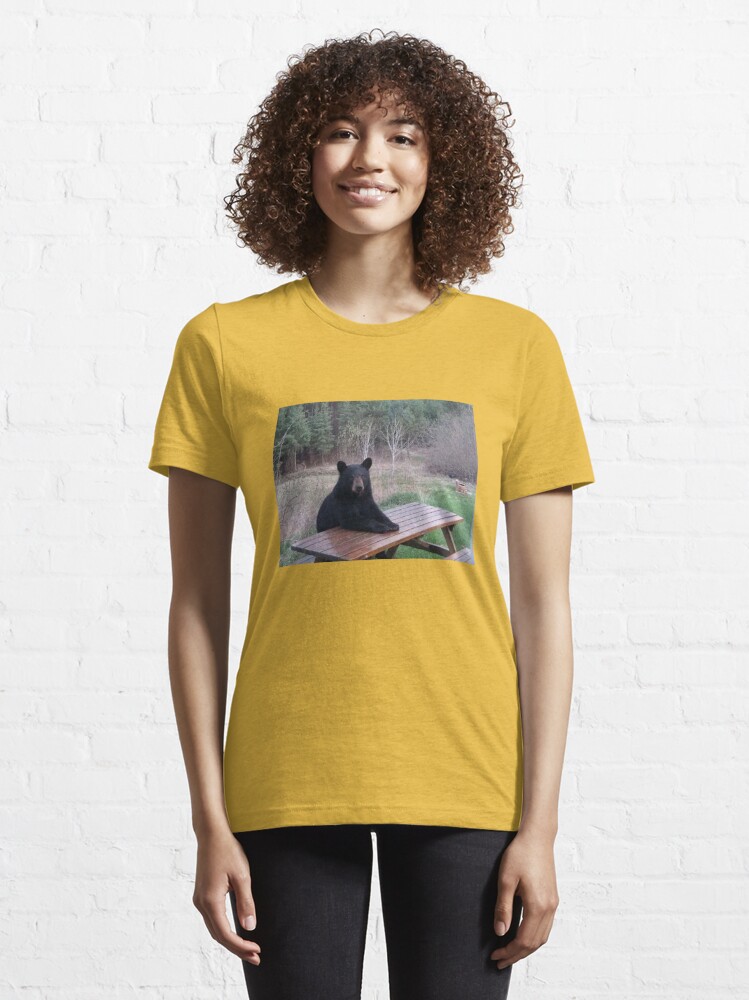 Bear Sitting T-Shirt by Like for Essential On Sale duckliving421 Park | \