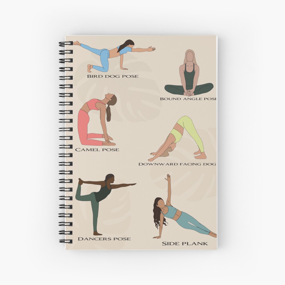 Laminated Yoga Poses Reference Chart Studio Gray Poster Dry Erase Sign  16x24 - Poster Foundry