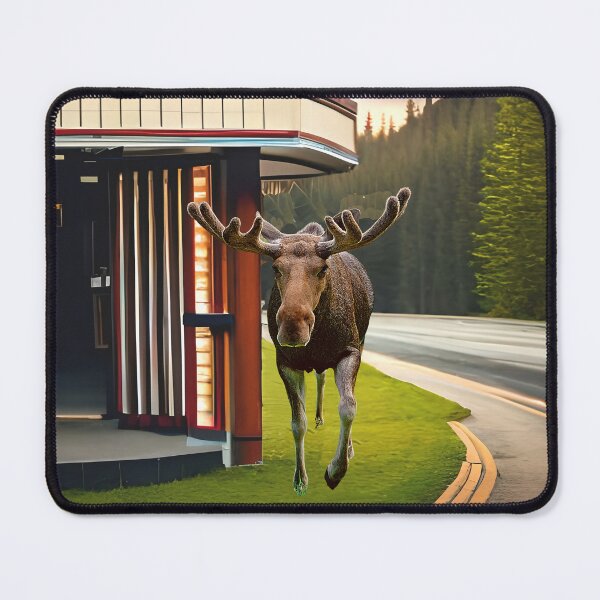 Item preview, thank goodness moose don't need tickets to enter the cinema! designed and sold by Art Store Stickers.