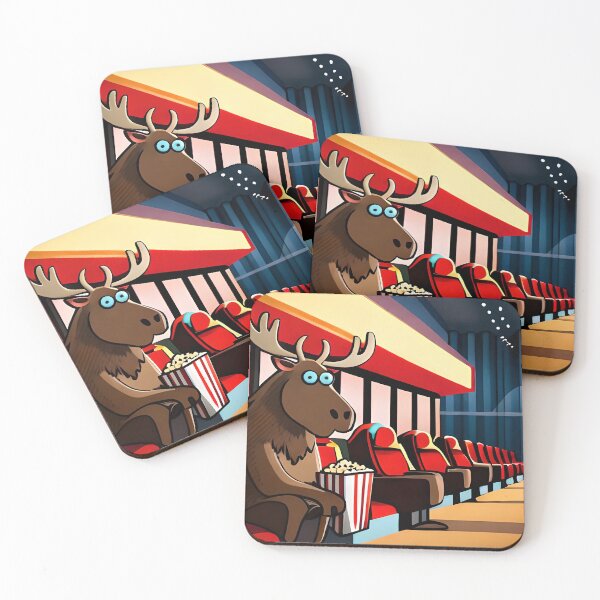 Item preview, i think I'm the only moose in the cinema... And probably the only one who likes popcorn too! designed and sold by Art Store Stickers.