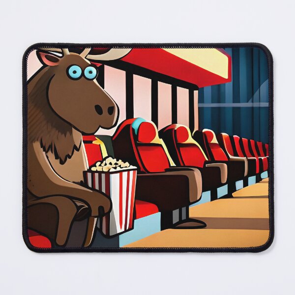 Item preview, i think I'm the only moose in the cinema... And probably the only one who likes popcorn too! designed and sold by Art Store Stickers.