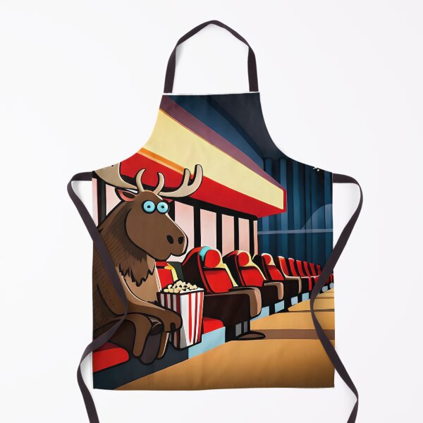 Item preview, i think I'm the only moose in the cinema... And probably the only one who likes popcorn too! designed and sold by Art Store Stickers.