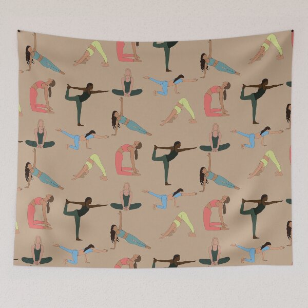 Item preview, Yoga poses sticker pack  designed and sold by DesignsByRikke.