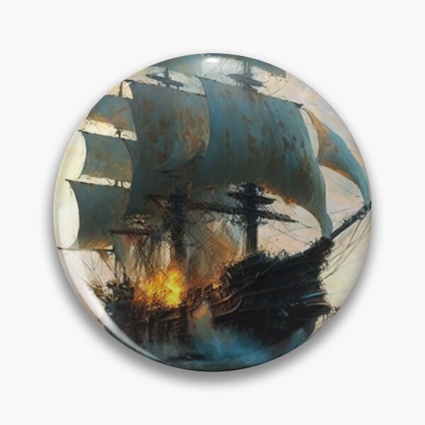 Item preview, Naval Battle Between Pirate Sailing Ships, Caribbean Seascape #8 designed and sold by AntielARt.