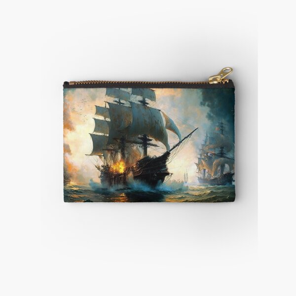 Item preview, Naval Battle Between Pirate Sailing Ships, Caribbean Seascape #8 designed and sold by AntielARt.