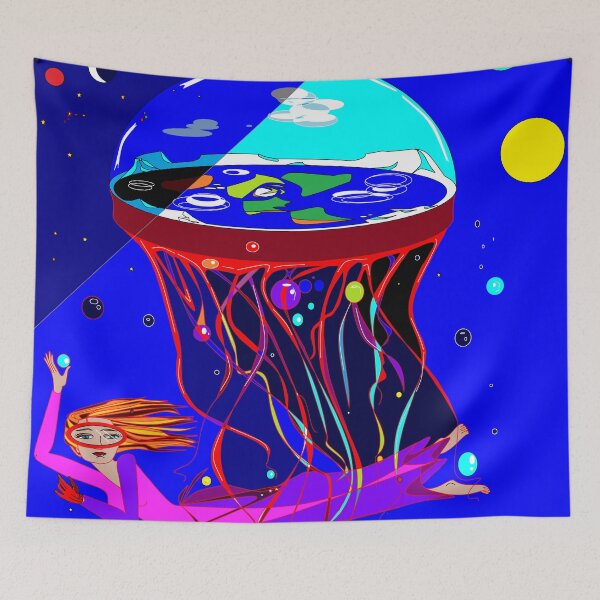 Item preview, Flat Earth Jellyfish Space Ship designed and sold by judy snyder.
