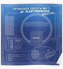 Sega MegaDrive/Genesis - Megadriven by Blast Processing Poster