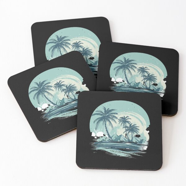 Item preview, Tropical beach with palm trees designed and sold by MagicWardrobe.