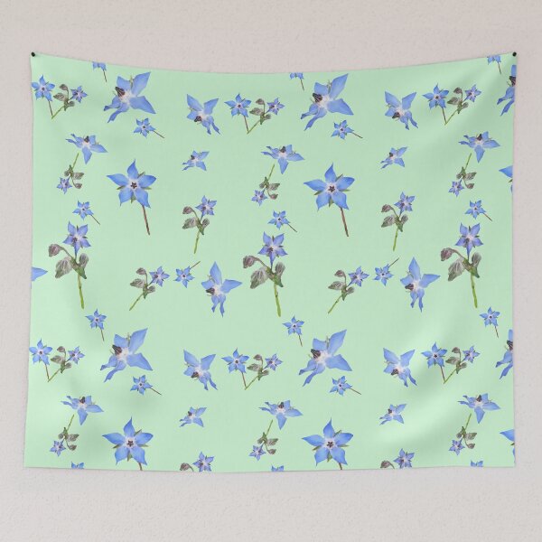 Item preview, Borage pattern mint designed and sold by OllieandQuinn.